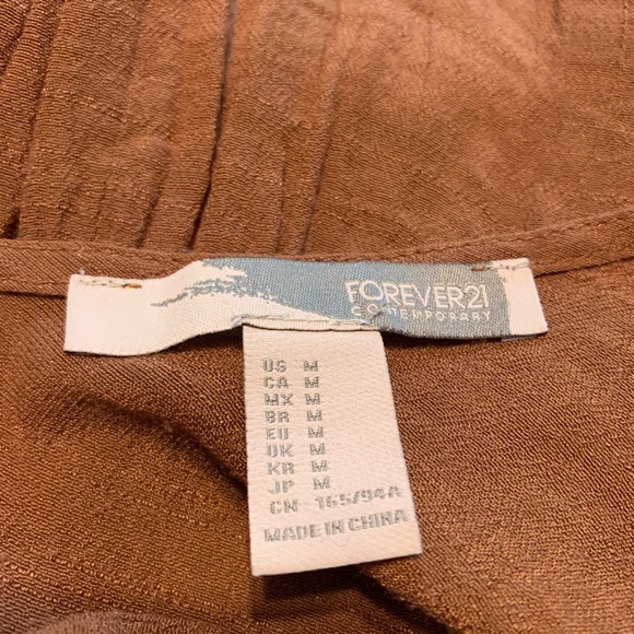 Forever 21 Lace inset rust colored top size Medium - Picture 8 of 10